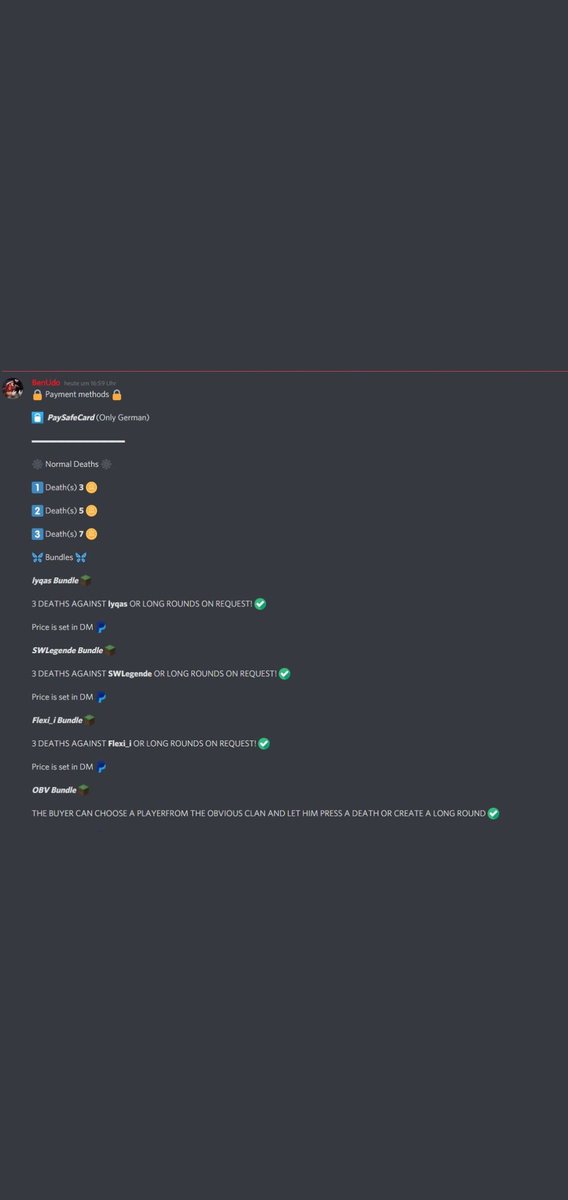 Syphercx's tweet photo. Hey @GommeHDnet ,

Ist es eigentlich von eurer Seite aus erlaubt Leute zu hunten?
Besonders für Streamer ist das ziemlich Spaß verderbend.

Denn vor 2 Tagen hat der gute @.BenUdooo einen "HuntService" (siehe Bilder) eröffnet.

Wird dagegen vorgegangen?

Bilder von @lyqcs @sad4zig https://t.co/AwNc47lVfk