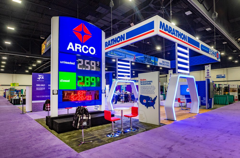 We are so delighted with <a href="/MarathonPetroCo/">Marathon Petroleum</a>’s new booth that our creative team assisted in developing to highlight both the Marathon and ARCO brands at tradeshows from coast to coast. We’re excited for tradeshow season and ways to elevate the brand story. #Advertising #TradeShows