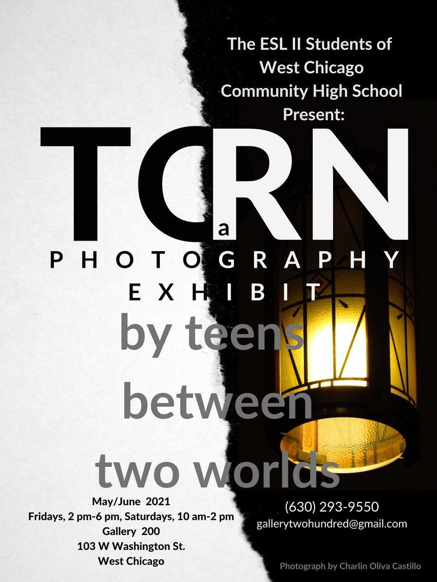 Experience the photography of West Chicago Community High School ESL II students at Gallery 200, 103 W. Washington St., West Chicago. The exhibit is open on Fridays from 2 - 6 p.m. and Saturdays from 10 a.m. - 2 p.m. The exhibit, which ends June 26, is free. #WeAreWeGo