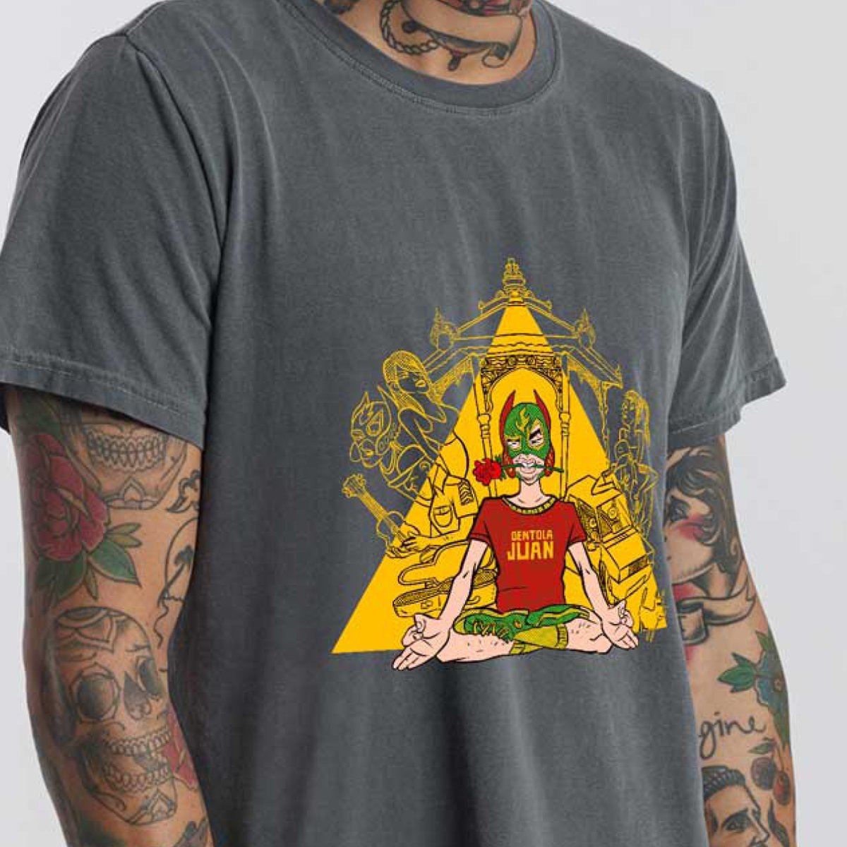 Nem Don Juan vai resistir ao charme do Dentola. Essa camiseta com arte mítica foi criada pelo ilustrador Gabriel Renner e baseada no conto "Dentola Juan".

Tem promoção, comprando 2 ou mais produtos de roupas e acessórios (camisetas, gorros e pins), você recebe 10% de desconto.