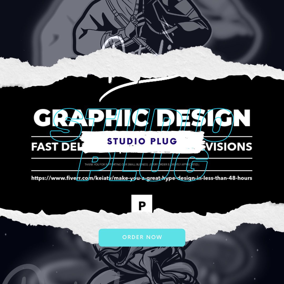 StudioPlug2's tweet image. If you’re looking for a graphic design you should check us out on Fiverr. For only $5 you can get a really dope design made within 48 hours🔥

•Looking for a custom logo?
Email us 📧Simplymiah16@gmail.com or dm us

#GraphicDesign #freelancer #grind #esports #custom #Logodesigner