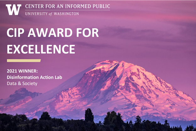 CIP Award for Excellence 2021 Winner: Disinformation Action Lab
