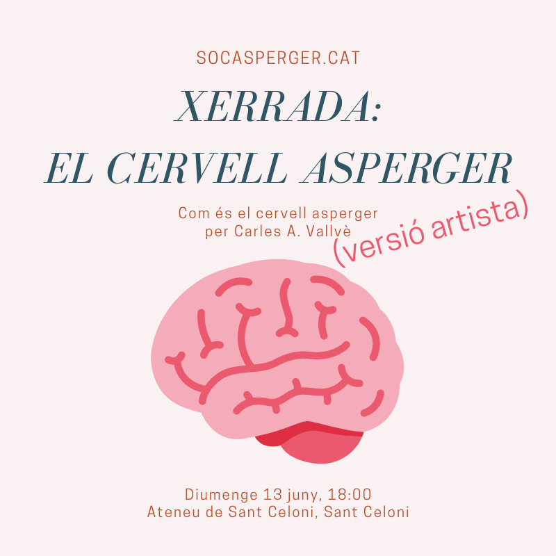 SocAsperger's tweet photo. Tens plans per aquest diumenge? Proposta Asperger 3en1: 
Exposició d'art + xerrada + trobada!

Tota la informació al blog; https://t.co/0B5csXPaOA

#asperger #socasperger #autisme #aspergeradult #aspergercatalunya #TEA #socteactiu #socTEA #teactiu #teactivisme #soyautista https://t.co/vVG0tKqH5R