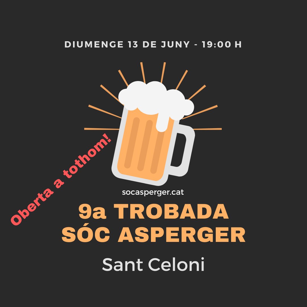 SocAsperger's tweet photo. Tens plans per aquest diumenge? Proposta Asperger 3en1: 
Exposició d'art + xerrada + trobada!

Tota la informació al blog; https://t.co/0B5csXPaOA

#asperger #socasperger #autisme #aspergeradult #aspergercatalunya #TEA #socteactiu #socTEA #teactiu #teactivisme #soyautista https://t.co/vVG0tKqH5R