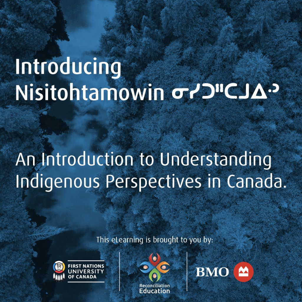 .<a href="/BMO/">BMO</a> is working with <a href="/FNUNIVCAN/">FNUniv</a> and <a href="/Rec_Education/">Reconciliation Edu</a> to advance reconciliation through education in Canada. Enroll in Nisitohtamowin ᓂᓯᑐᐦᑕᒧᐃᐧᐣ An Introduction to Understanding Indigenous Perspectives &amp; begin your learning journey. fnuniv.ca/reconciliation #proudtoworkatBMO