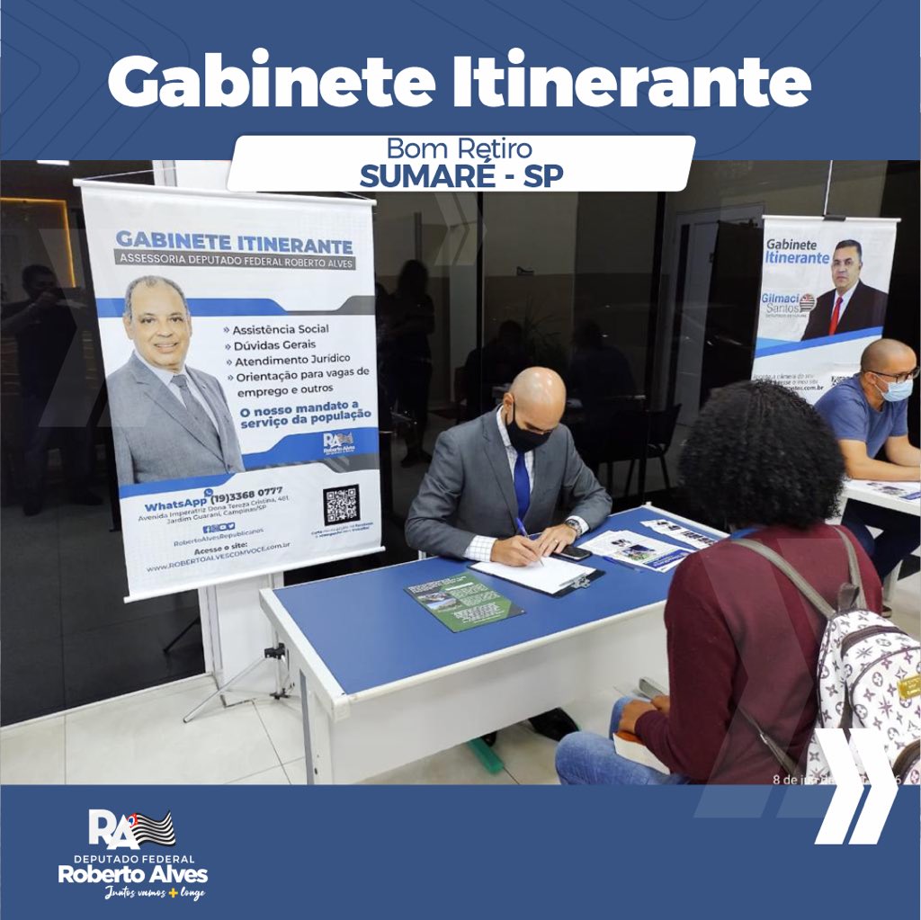 RobertoAlves_10's tweet photo. Nesta noite, nosso gabinete itinerante esteve em Bom Retiro (Sumaré - SP). Agradeço a todos que participaram e trouxeram suas contribuições. 🗣 O nosso mandato está a serviço da população! 

#robertoalvescomvocê #sp #gabineteitinerante #saopaulo #sumare #sumaresp #bomretirosp https://t.co/aCtBrq4u8l