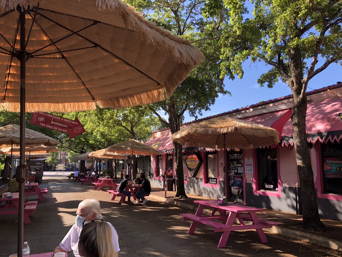 kenforflorida's tweet photo. informed today by @MiamiDadeCounty that the pandemic related street closure meant to allow restaurants to recover from lockdown must be removed and reopened Jun 30.  Where do you stand on the Outdoor dining vs parking spaces and car flow options?
@CoconutGroveBID @CityofMiami https://t.co/10nZKsy309