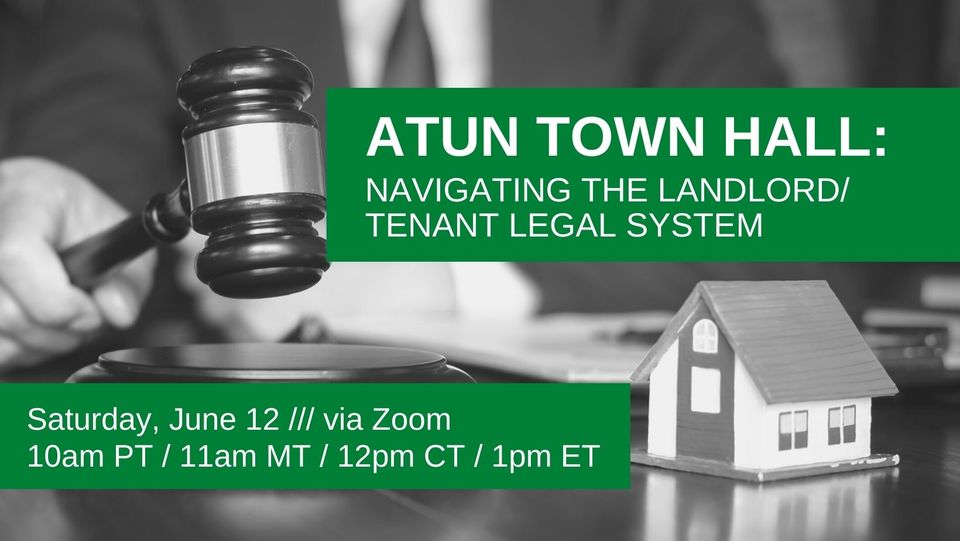 atun_rsia's tweet photo. Our next town hall is this coming Saturday, June 12th, at 10am Pacific / 1pm Eastern.  

Several different tenant unions will be talking about how they relate to lawyers and the legal system in their organizing work. 

Zoom link posted at: https://t.co/H0qjr3vLAH https://t.co/Wf5j2bdA7W