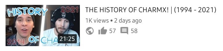 SlickONick_YT's tweet photo. THE HISTORY OF CHARMX accumulated over 1,000 VIEWS in only 2 DAYS! 

Thank you so much. <3 
@CharmxOfficial #HistoryOfCharmx #Charmx #YouTube https://t.co/HWkIDlN3v1