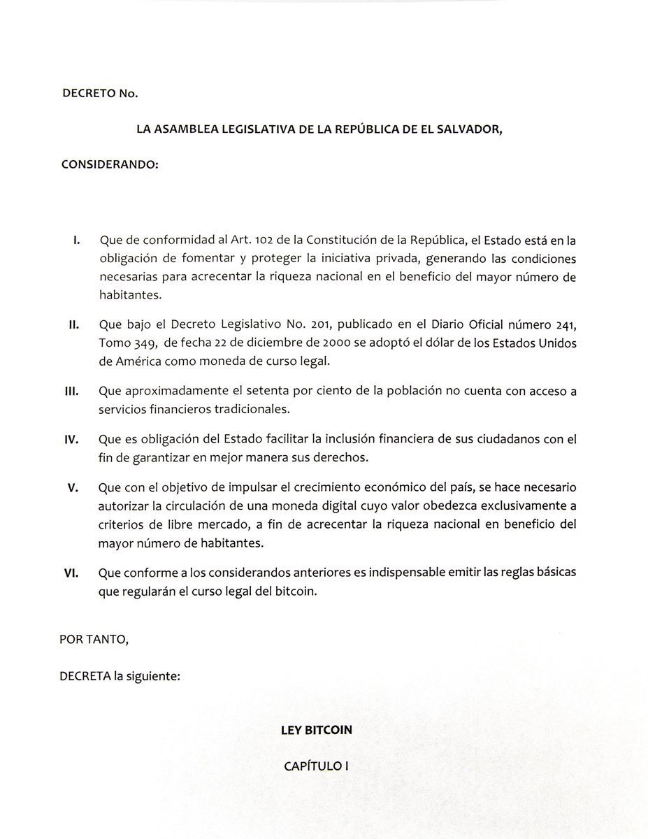 nayibbukele's tweet image. He enviado el anteproyecto de la #LeyBitcoin a la @AsambleaSV.
