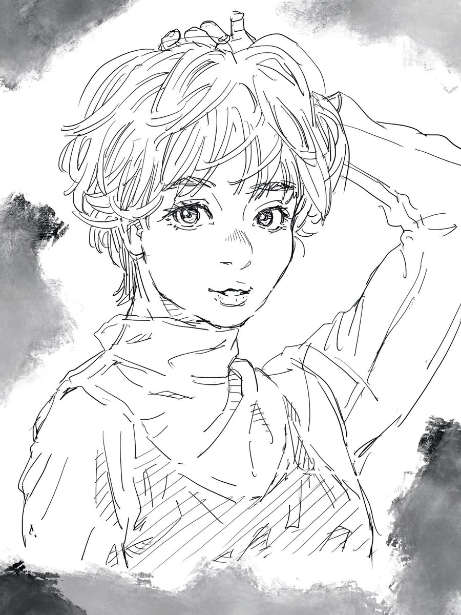 電車でこれ描いてて目的地乗り過ごすところから一日が始まりました🚃

ではiPadでラクガキです✍️ 