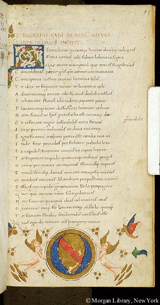 KyleWOrton's tweet photo. In 1417, Poggio #Bracciolini, an Italian scholar, discovers the only surviving work by #Lucretius (d. c. 55 BC), De rerum natura (On the Nature of Things), preserved by the Catholic monks, who make him a copy, at the Benedictine library in Fulda in central Germany. https://t.co/JITRdu3hle
