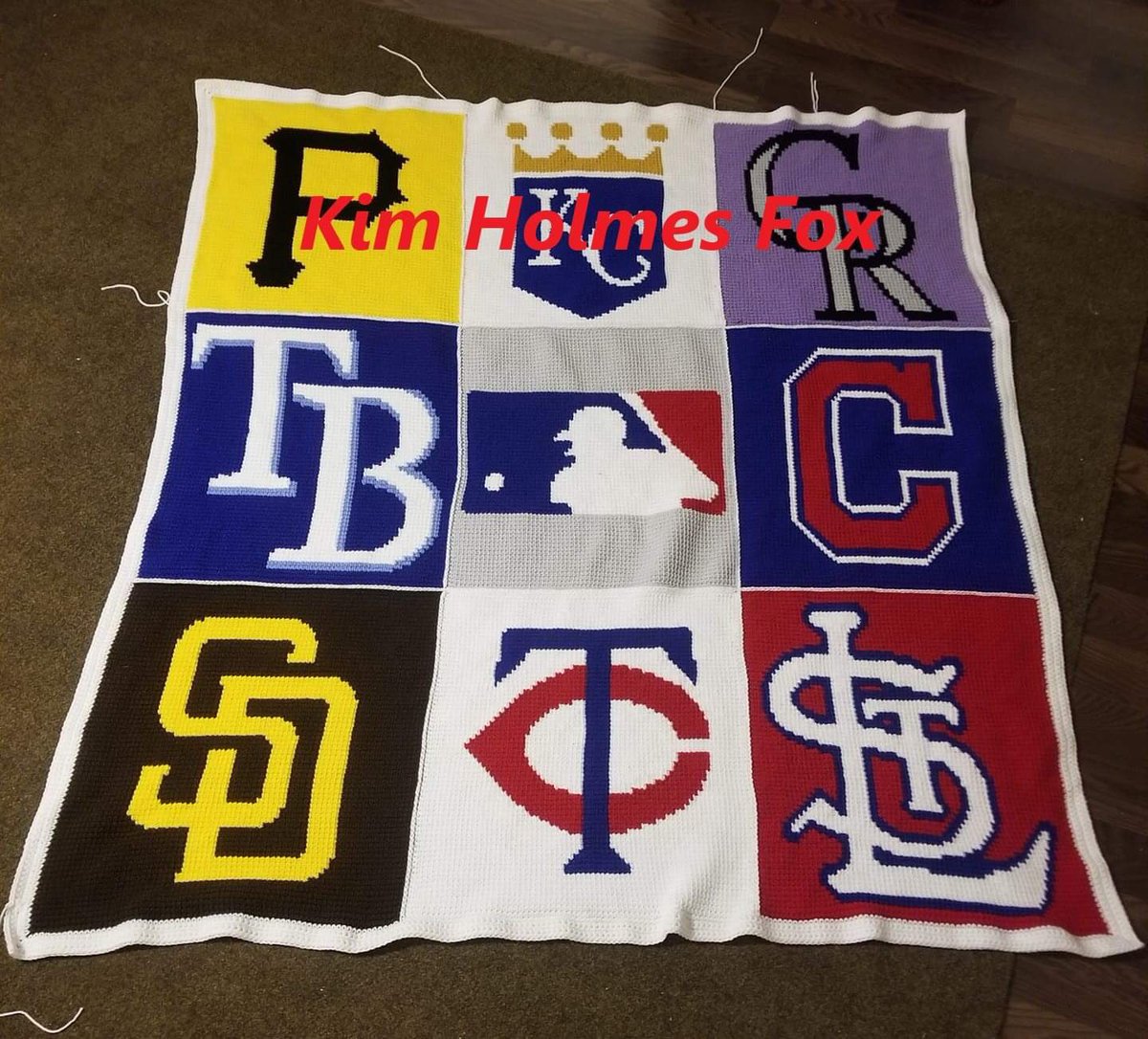 CglGraph's tweet image. CGL Member Kim Holmes Fox has completed our Free MLB Crochet Along!  There is still time to join in and make your own favorite league baseball blanket over!  We have 32 Patterns to choose from!