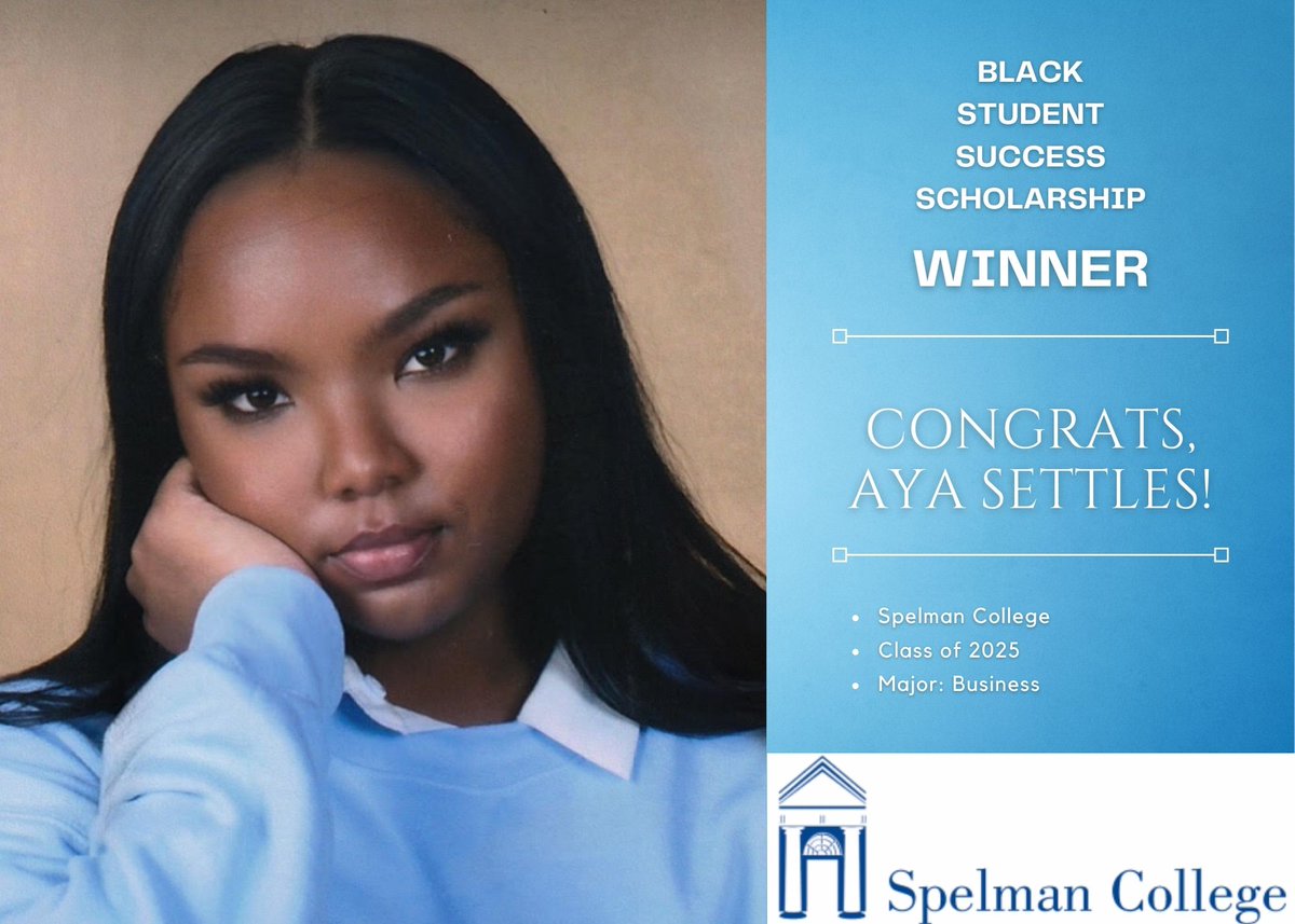 Inquire_Higher's tweet photo. We are proud and excited to announce @ayaajene the winner of the Black Student Success Scholarship!!! Aya is an exceptional student and business owner who will attend Spelman College in the fall and study business.

We're looking forward to your continued successes in the future! https://t.co/Up8mWxW3ZU