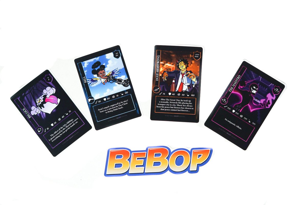 BebopInc's tweet image. We enjoy manga and anime so much we made our own. Follow the tale of war veteran and aspiring musician, Duke Armstrong. Design for Vol. 1 inspired by Yoshihiro Togashi’s Yu Yu Hakusho
T-Shirt character art: @Dujan_28
Card Art: @LinesharkArt
Pick up Vol. 1 via the link in bio now!