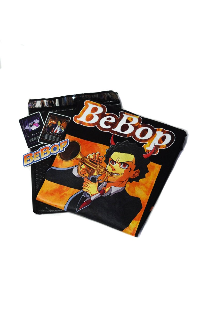 BebopInc's tweet image. We enjoy manga and anime so much we made our own. Follow the tale of war veteran and aspiring musician, Duke Armstrong. Design for Vol. 1 inspired by Yoshihiro Togashi’s Yu Yu Hakusho
T-Shirt character art: @Dujan_28
Card Art: @LinesharkArt
Pick up Vol. 1 via the link in bio now!