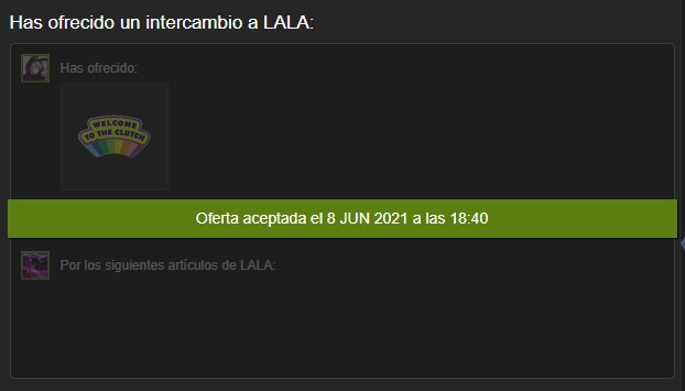 TopoStoreCSGO's tweet photo. Graciasss por la compra!! 🤩 @L4L4CS #topoclientes https://t.co/gVlzhofnLS