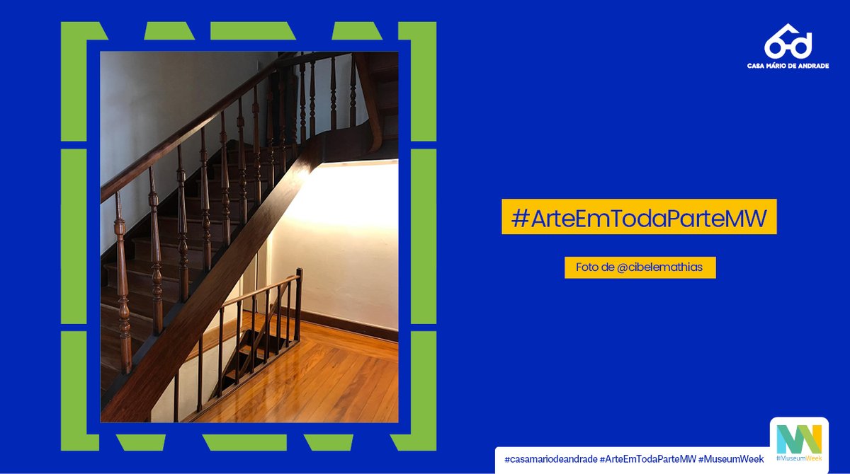 museucasamario's tweet photo. Estamos no sexto dia de #MuseumWeekMW 2021, e a proposta de hoje é #ArteEmTodaParteMW. Mostra para gente um registro revelando uma arte do museu.
 
Gostou da ideia? Compartilhe com a gente.
 
#culturaemcasa #culturasp #BrasilMW #SudAmericaMW https://t.co/1HV3i8KZa0