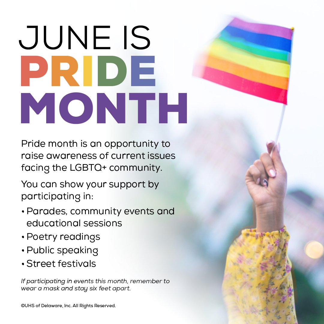 In honor of #PrideMonth, we want to remind our LGBTQ+ community that we are here for you. We welcome you, support you and are here to care for you, should you need us. #LoveisLove