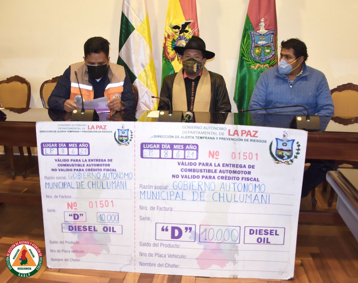 dgrad_lapaz's tweet photo. MUNICIPIO DE CHULUMANI RECIBIÓ DE LA GOBERNACIÓN COMBUSTIBLE DIESEL PARA ENCARAR TRABAJOS CARRETEROS

https://t.co/ibI8NjPsZt https://t.co/iXlGsa3xER