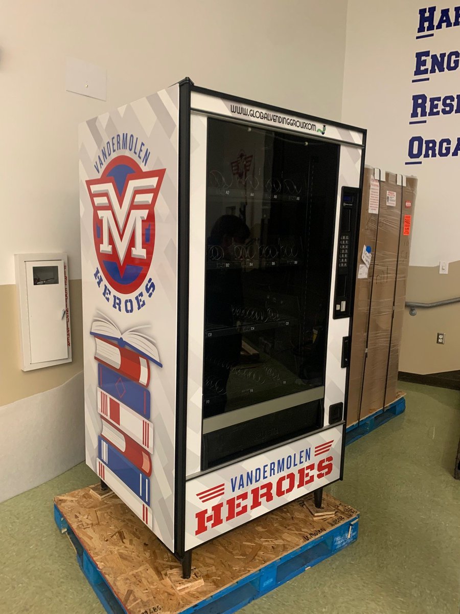 We are SOOOOOOO excited for our new Book Vending Machines!!  #HeroesREAD #SEEUSSOAR #CNUSDREADS