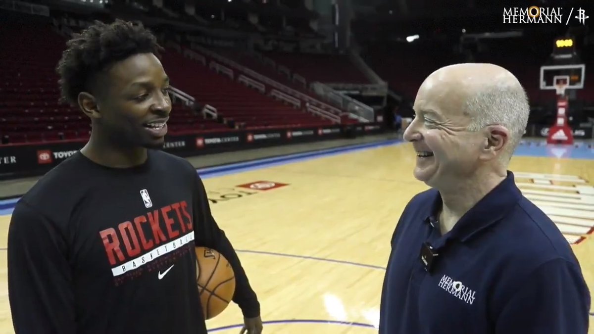 .@o_tate_ met with President and CEO of @MemorialHermann Dr. David Callender to show him how to improve his basketball skills while also getting some insight on the COVID-19 vaccine. https://t.co/lTnUBAPz1V