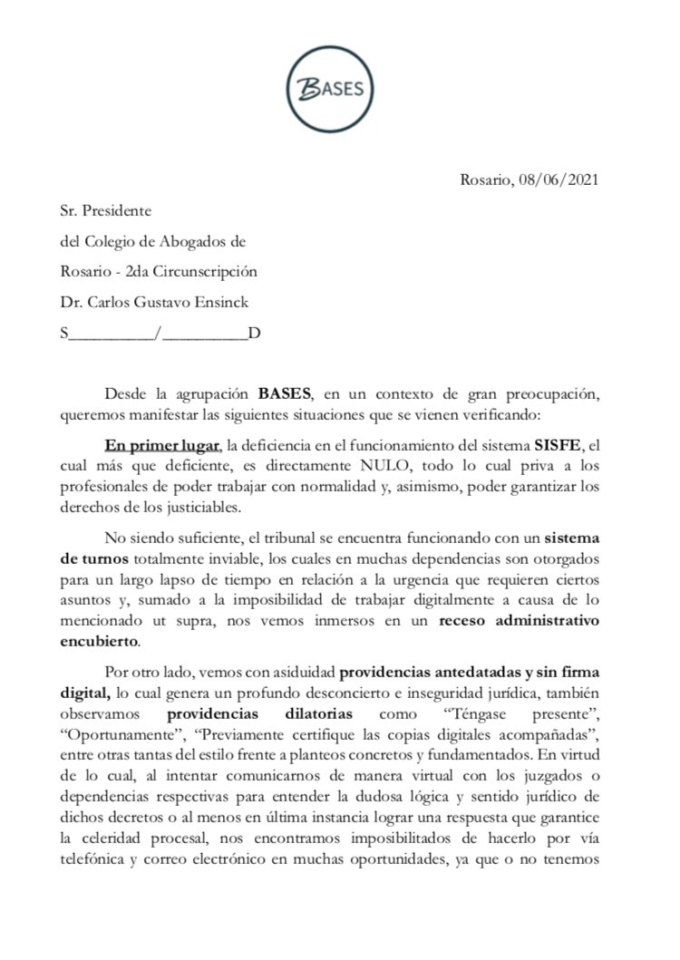 bases_colabro's tweet photo. Nota presentada a nuestro Colegio el día de hoy (8/6/2021) https://t.co/Qa4nFzgU2Q