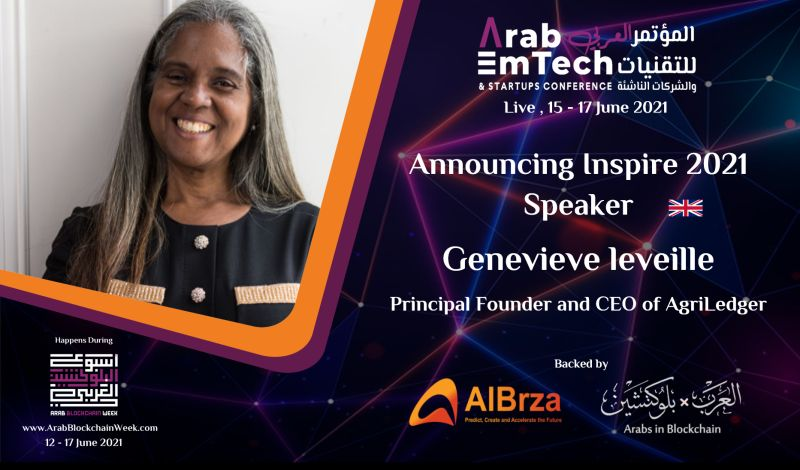 arabemtechconf's tweet photo. We are pleased to announce @GinouInLondon
 Principal Founder and CEO of @AgriLedger
speaking at @arabemtechconf during the @ArabBCWeek .
Book your ticket/s here
https://t.co/AB1YoulP3W
#أسبوع_البلوكشين_العربي

#ArabBlockchainWeek2021 #ArabBlockchainWeek #ArabBCWeek https://t.co/EXdVBeir06
