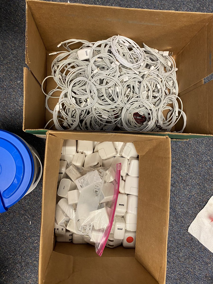 If you’re ever wondering what the dirtiest item in a school is...it’s those cords. 🤮