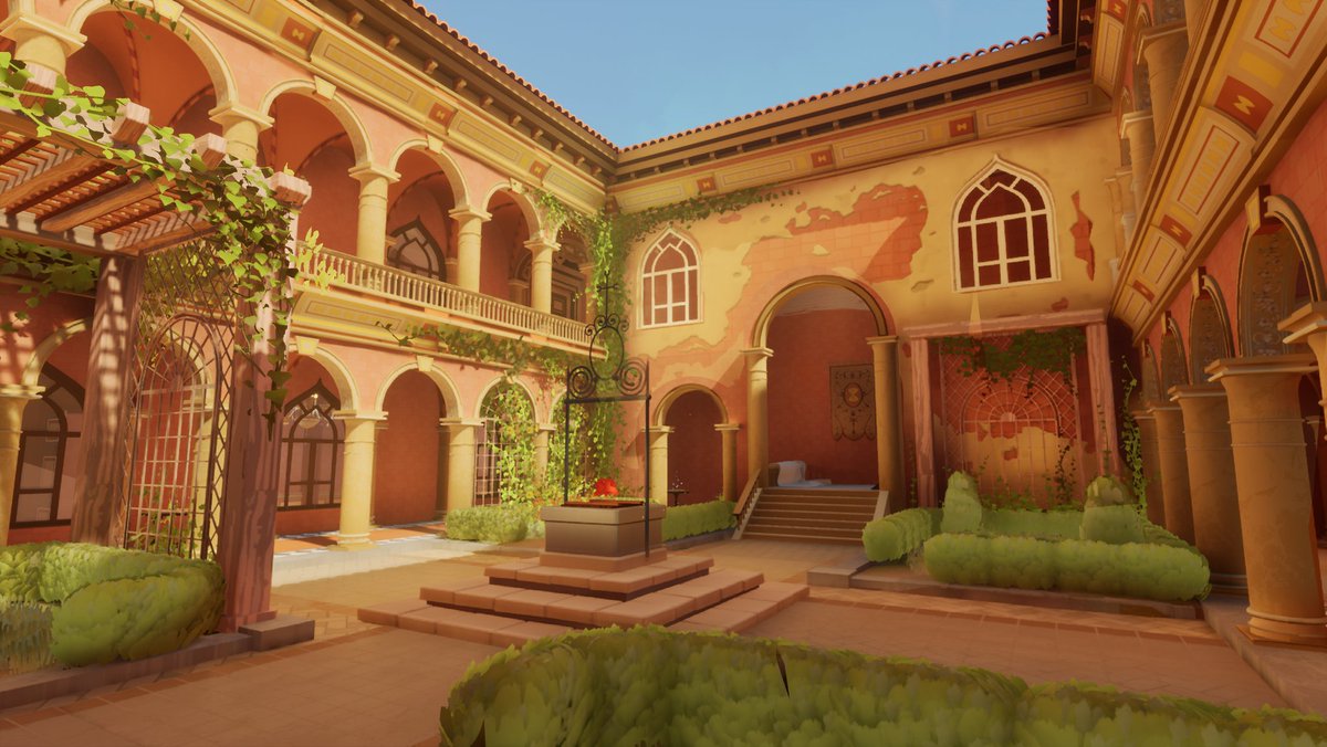 Check out the current stage of Pasta Madre's #levelart  ! 

The Chapel ⛪
The Courtyard 🌱
The Concert Hall 💃

⚒️ Level Design by Antonin Druelle
🎨 Level Art by Clara Wimmer &amp; Vincent Letang
