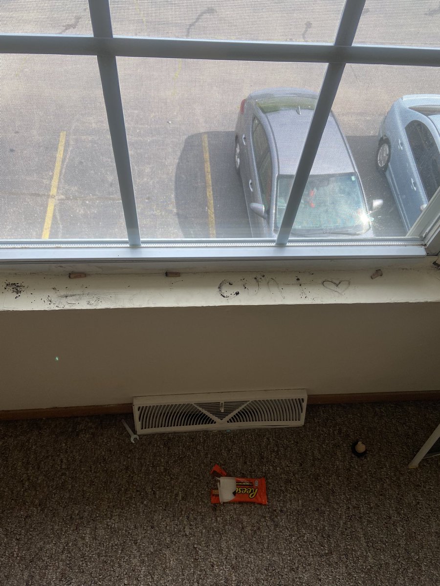 TaylerLindeman's tweet photo. when a psycho and friends break into your house and vandalizes it and steals things, ohh and also wrote the N word in ash before crossing it out :)) https://t.co/5cW9inpBKE