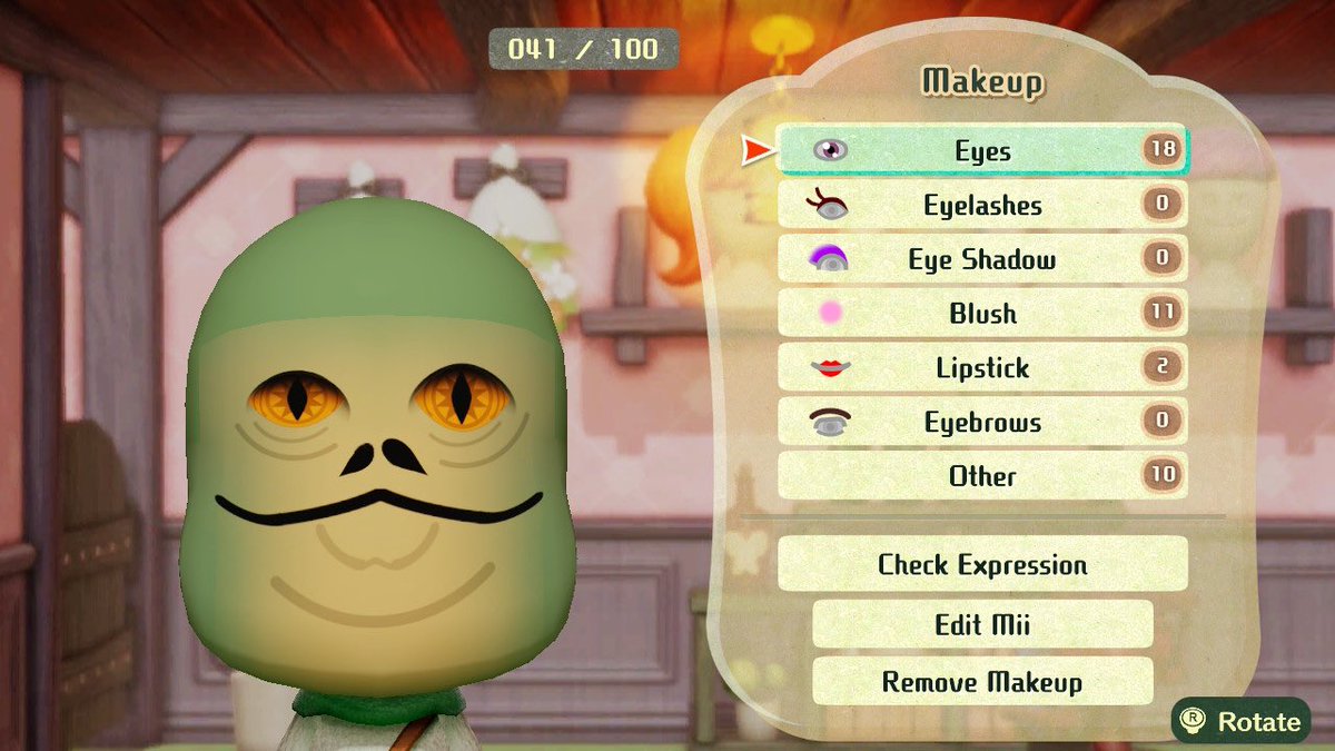 druebear2's tweet photo. Haven’t made a mii in a while but here’s Jabba the Hutt https://t.co/vh7MnC97Vk