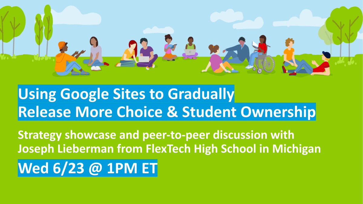 knowledgeworks's tweet photo. Join the Learner-Centered Teaching Community for the meetup on Wednesday, June 23, 1 pm EST, for a workshop on using Google Sites for student choice and ownership. https://t.co/0D0tJUNQ68 @emily_a_smith #LearnerCenteredTeaching #StudentCenteredEd #EdChat #EducationalLeadership https://t.co/xf428BvMPu