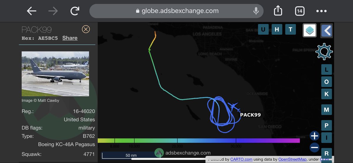 TheSnoopySnoop's tweet image. #PACK99 #KC46 #Pegasus off the #SOCAL coast

#haveglass #planespotting #AvGeek #milair #USAF