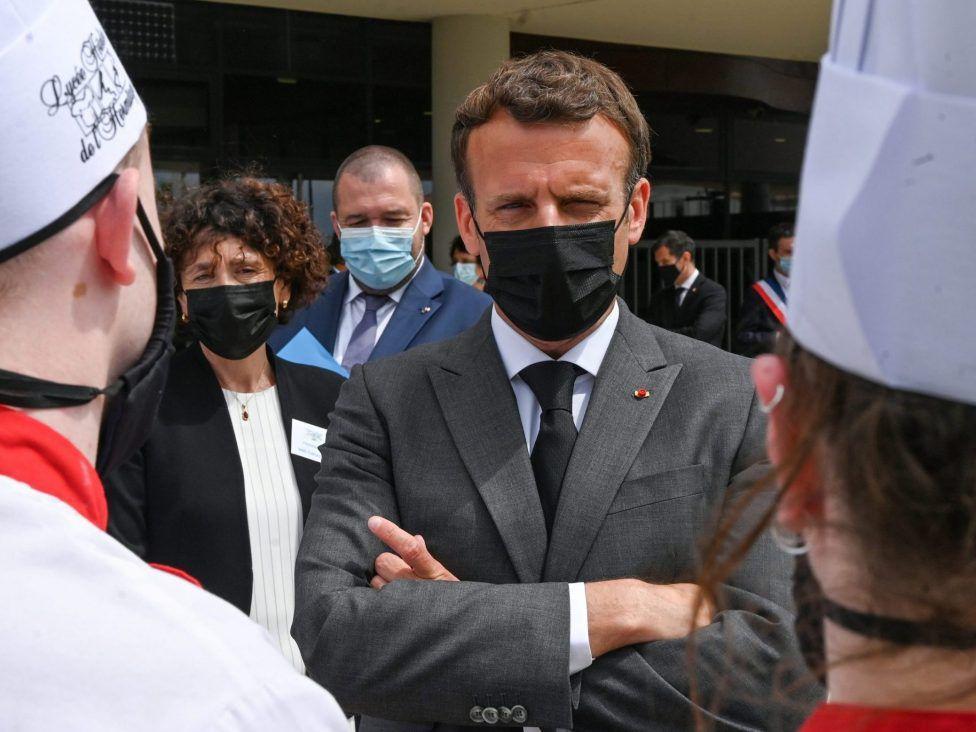 French President Emmanuel Macron slapped in face during walkabout