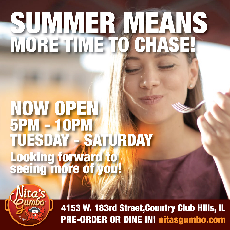 Happy Summer Chasers!! Nita's Summer menu and Summer hours are baaaack!!! Come on in and taste how Nita's cools it down when it gets hot. nitasgumbo.com