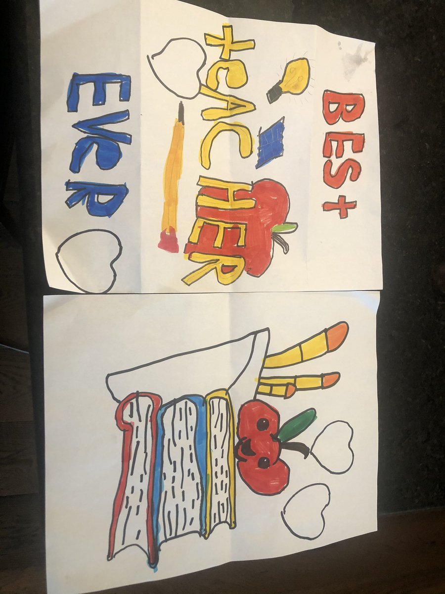 I have missed seeing my students in person, and today I was reminded how much I miss the artwork and notes that I received daily from some of them. This gift today warmed my heart.