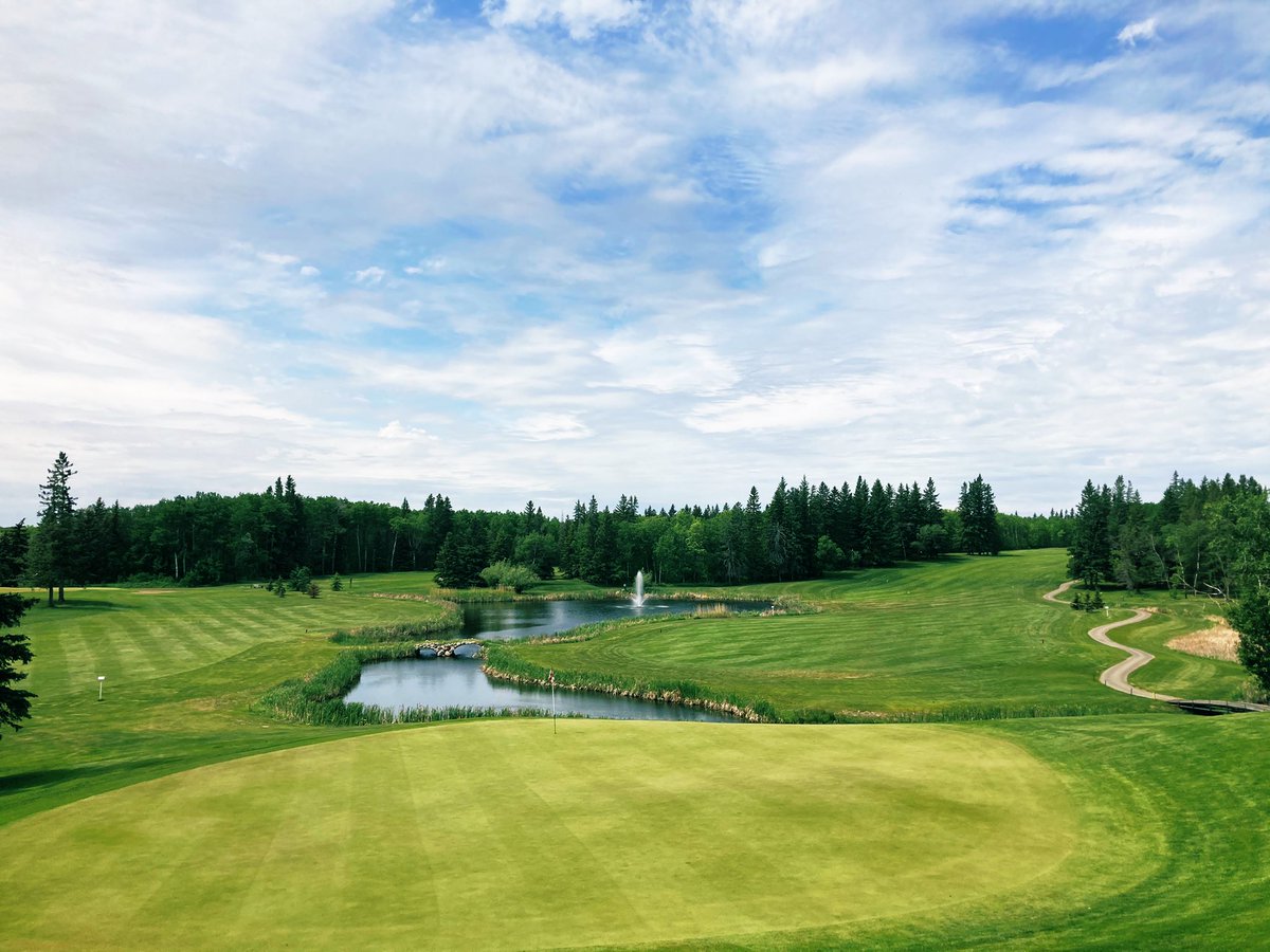 Hole 6.  The first leg of the twisted sisters! Really fun par 5.  If you can get your drive down the the bottom of the hill you will be able to go for this green in two!  Creek short of the green will have to be carried.  Might be the wildest green on the course!  Good luck!