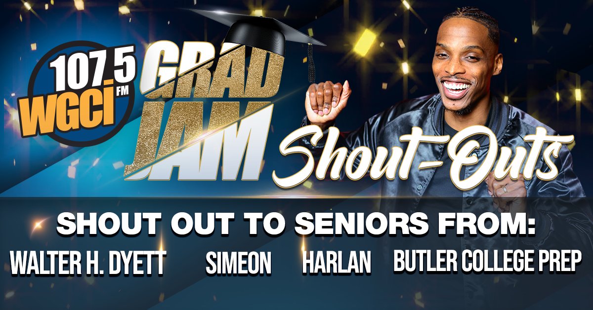 WGCI's tweet image. Turn up with @ZachBoog weeknights 6pm-midnight for the #GradJam shout outs! It's UP for the class of 2021‼️ Tune in and rep your school! 🔥WGCI.com⁠/listen