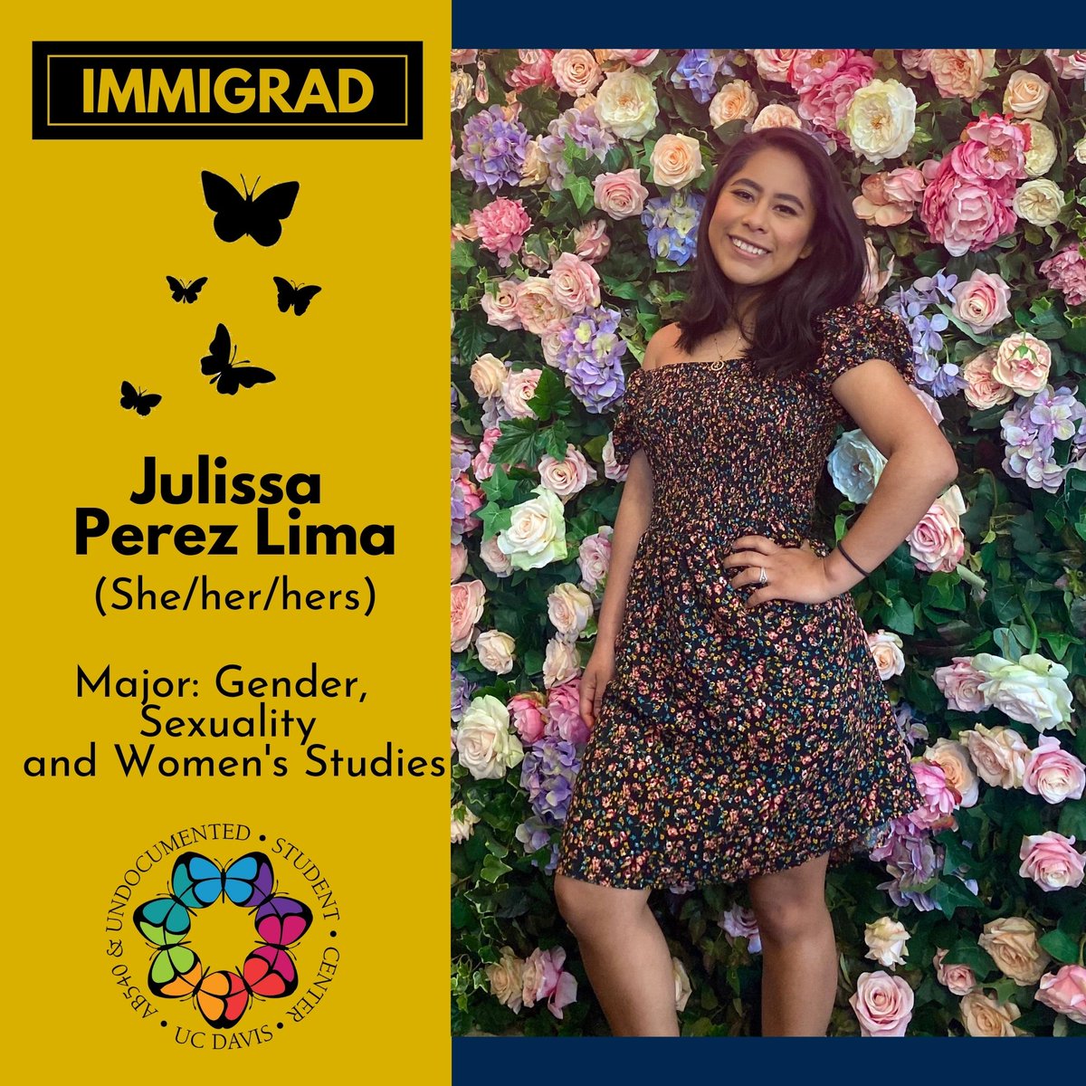 UCD540undoc's tweet photo. Congrat! 🦋👩🏾‍🎓👩🏾‍🎓
1. Julissa Perez Lima (She/her/hers)
Major: Gender, Sexuality and Women's Studies 🚺

2. Mireya Santiago Paz (She/her/hers)
Major(s): Chicana/o/x Studies, Communications 📚

#ImmiGrads20
#ImmiGrads21
#undocuaggies
#ucdavisgrads
#ucdavisaggies https://t.co/YQJtm22bgz