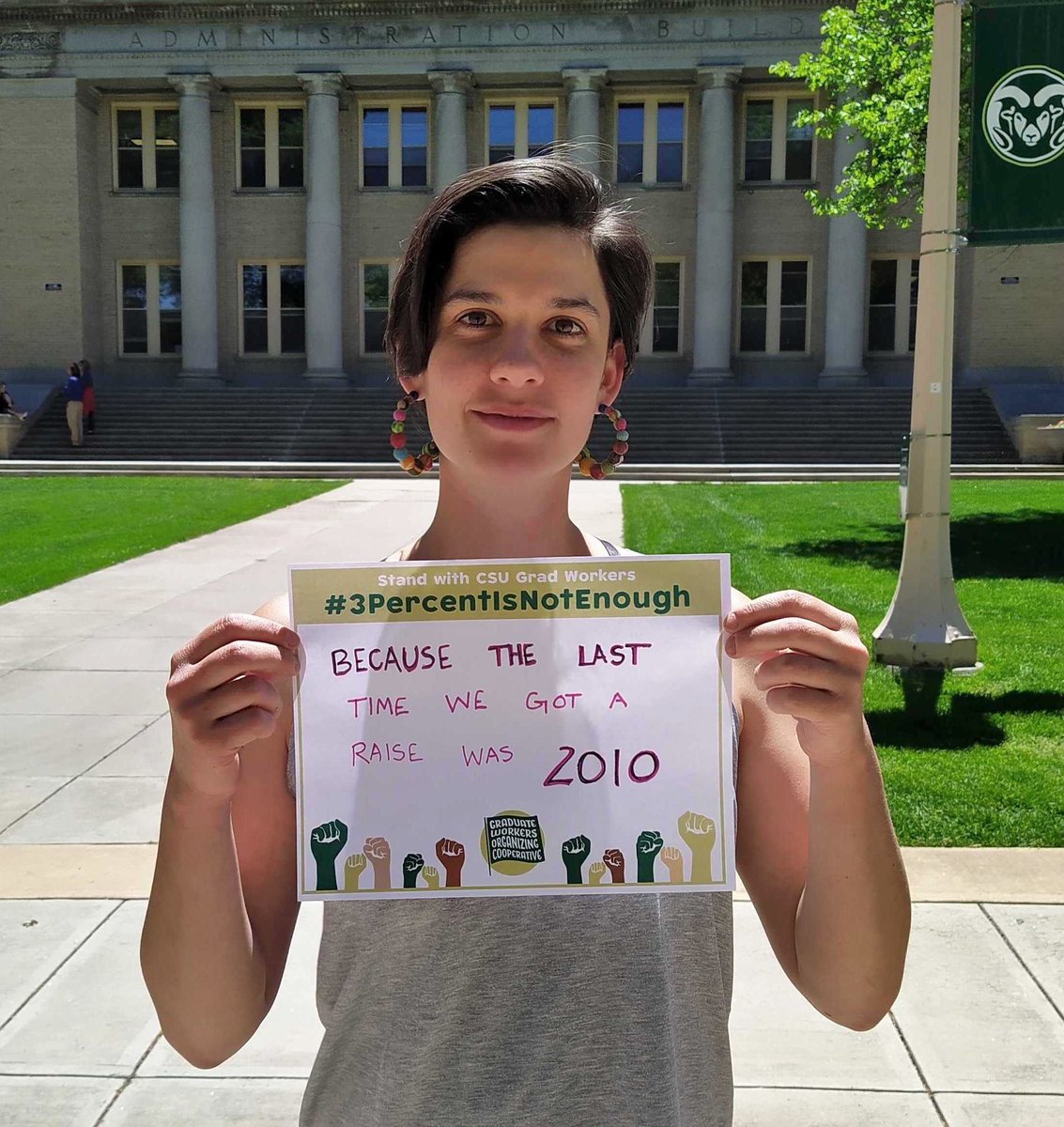 UCWCSU's tweet photo. #3PercentIsNotEnough because the LAST time we got a raise was 2010
@ColoradoStateU
@GradSchoolCSU
@ResearchCSU
@CSUMcConnell
@CSUSystem https://t.co/bxtiGlaRMo