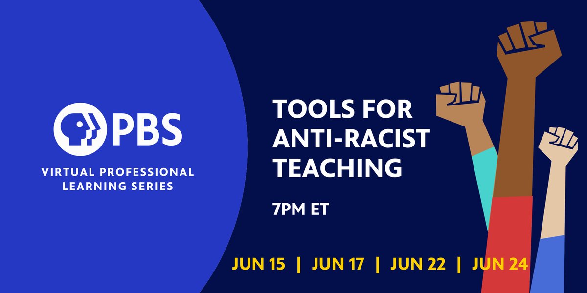 We are excited to share this amazing, star studded opportunity with you all! This season will highlight the intersections of history, mental health, education and the anti-racism. Let’s shift power, perspectives, and pedagogy - together! Register Here: public.pbs.org/ToolsForAntiRa…