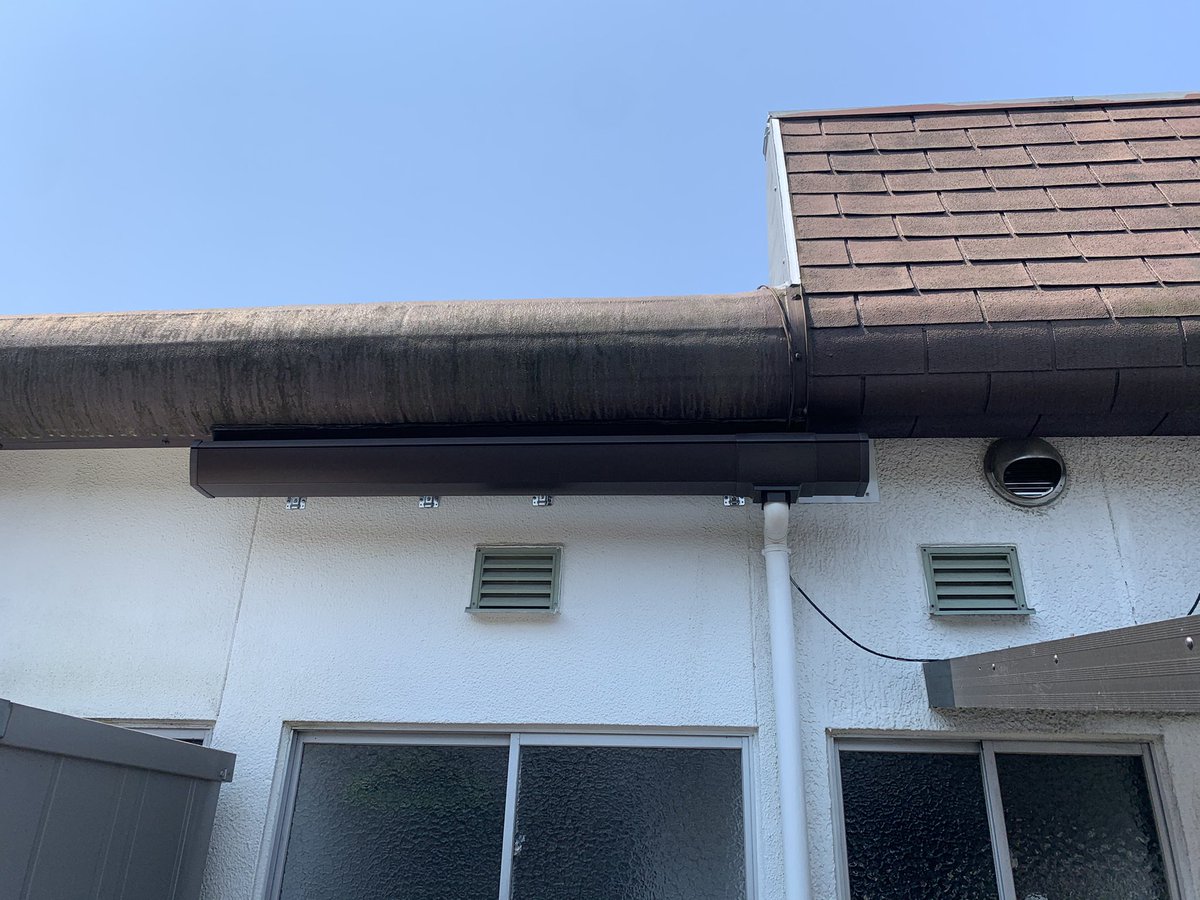 広島県で雨樋屋根外壁の雨漏り修理してます大下板金所大下 寛明 南面と 北面に取り付け完了 ありがとうございました パナソニック 広島県府中市 福山市 尾道市 三原市 世羅 福山市新市町 福山市駅家町 福山市神辺 雨漏り 雨樋 雨水 雨音