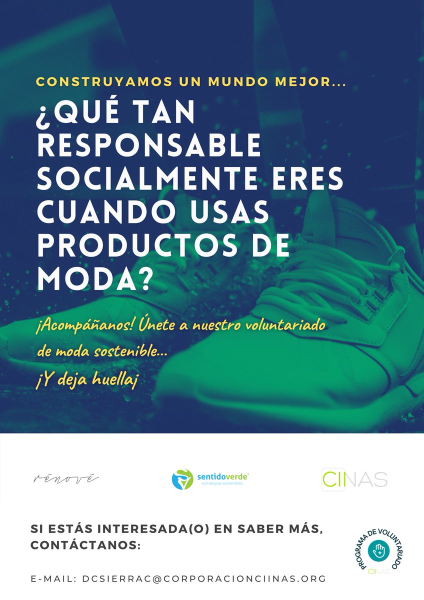 CIINAS's tweet image. ¿Te has preguntado cuánta agua, cuánta energía y cuantas emisiones gastas y generas cuando usas ese lindo jean? Con @SENTIDOVERDESAS y el proyecto Rénové, estamos intentando saberlo... ¡Acompáñanos!
#sustainablefashion #modasostenible #greenfashion #sustainable