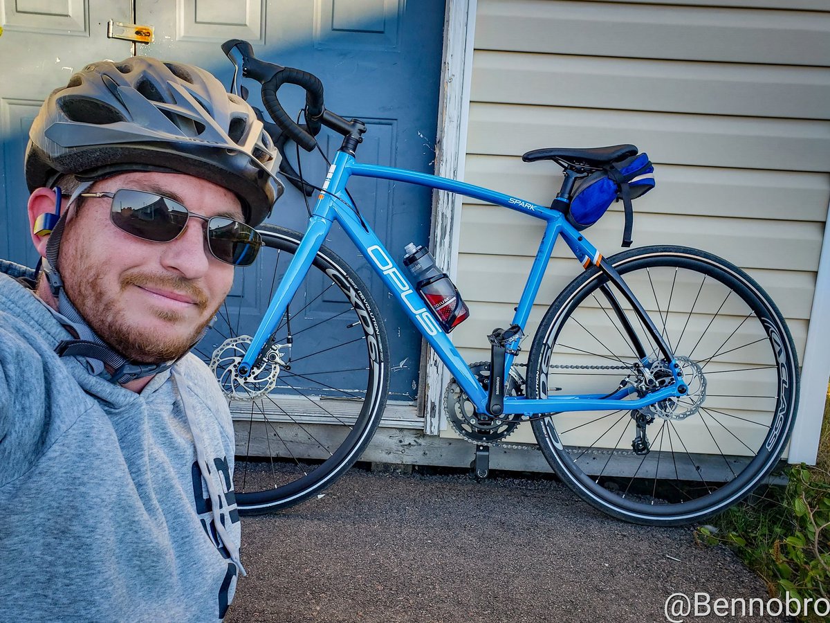 Benno_Bro's tweet photo. Another nice 5.3km family ride (@LabradorLindsay) this evening, followed by a 9.3km ride myself. Underestimated the wind lol and hated life on the return leg π #family #cycling #opusbike https://t.co/3EIBLqn5d1