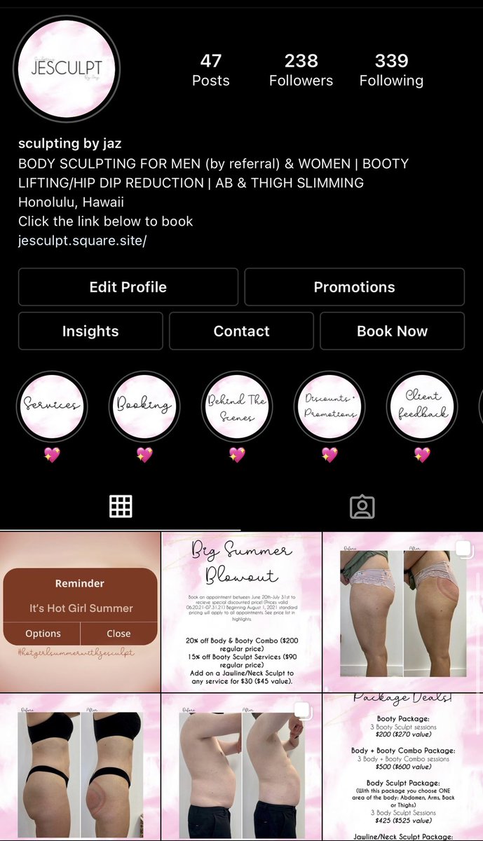jazlynrosalie's tweet photo. Come get your body snatched with me this summer! please follow my sculpting page on IG @/jesculpt 😊 i also have a giveaway happening right now to win a FREE body sculpting session of your choice https://t.co/vS0i4AiQ7M