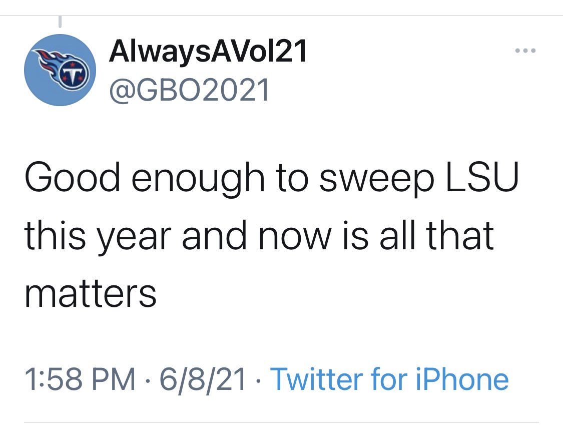 margotfos's tweet photo. Vandy tweeps...save this for future reference when Vanderbilt beats UT in any sport. From the mouth of a Vol, “Now is all that matters.” 
No more dragging out historical records. https://t.co/Ow71o7124n