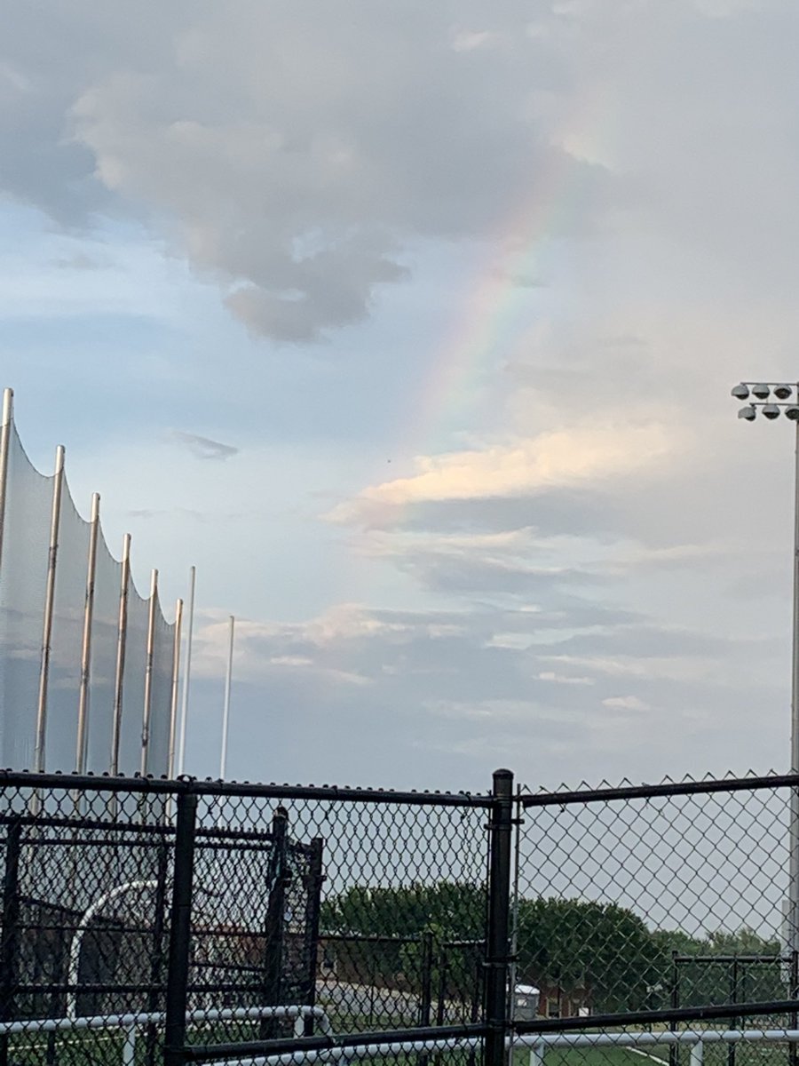 Rainbow over EASD graduation. ⁦<a href="/etownPAschools/">etownPAschools</a>⁩ ⁦<a href="/EtownAreaHS/">Elizabethtown Area HS</a>⁩