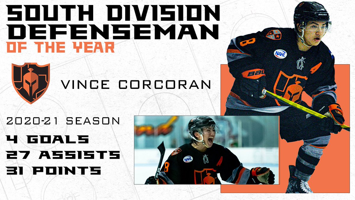 Congrats to <a href="/vincecorcorann/">vince</a> on being named South Division Defenseman of the Year!

Way to go Vince!

#DefendTheFalls