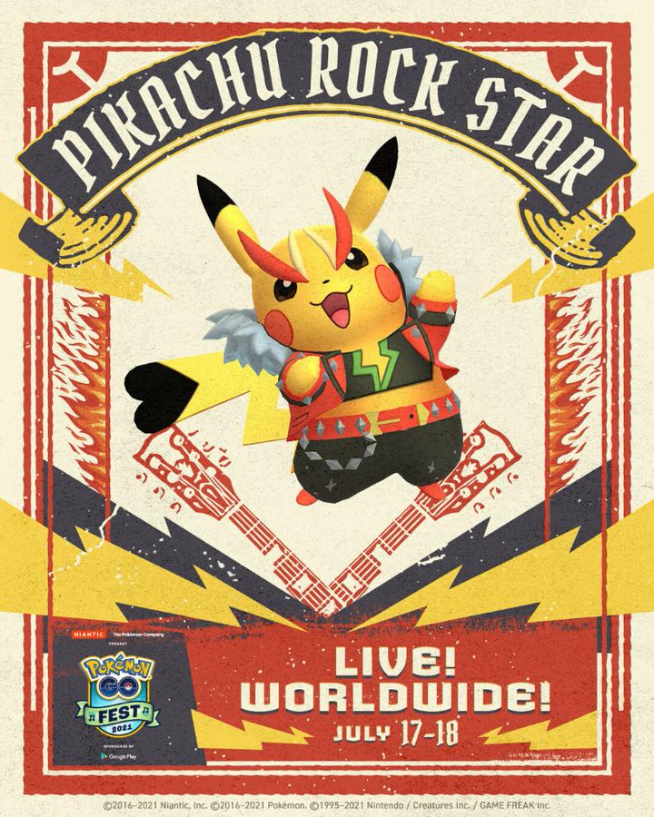 ポケモンgo キラキラおめめのアイドル ピカチュウが7月開催の Pokemon Go Fest 21 に登場 Game Watch